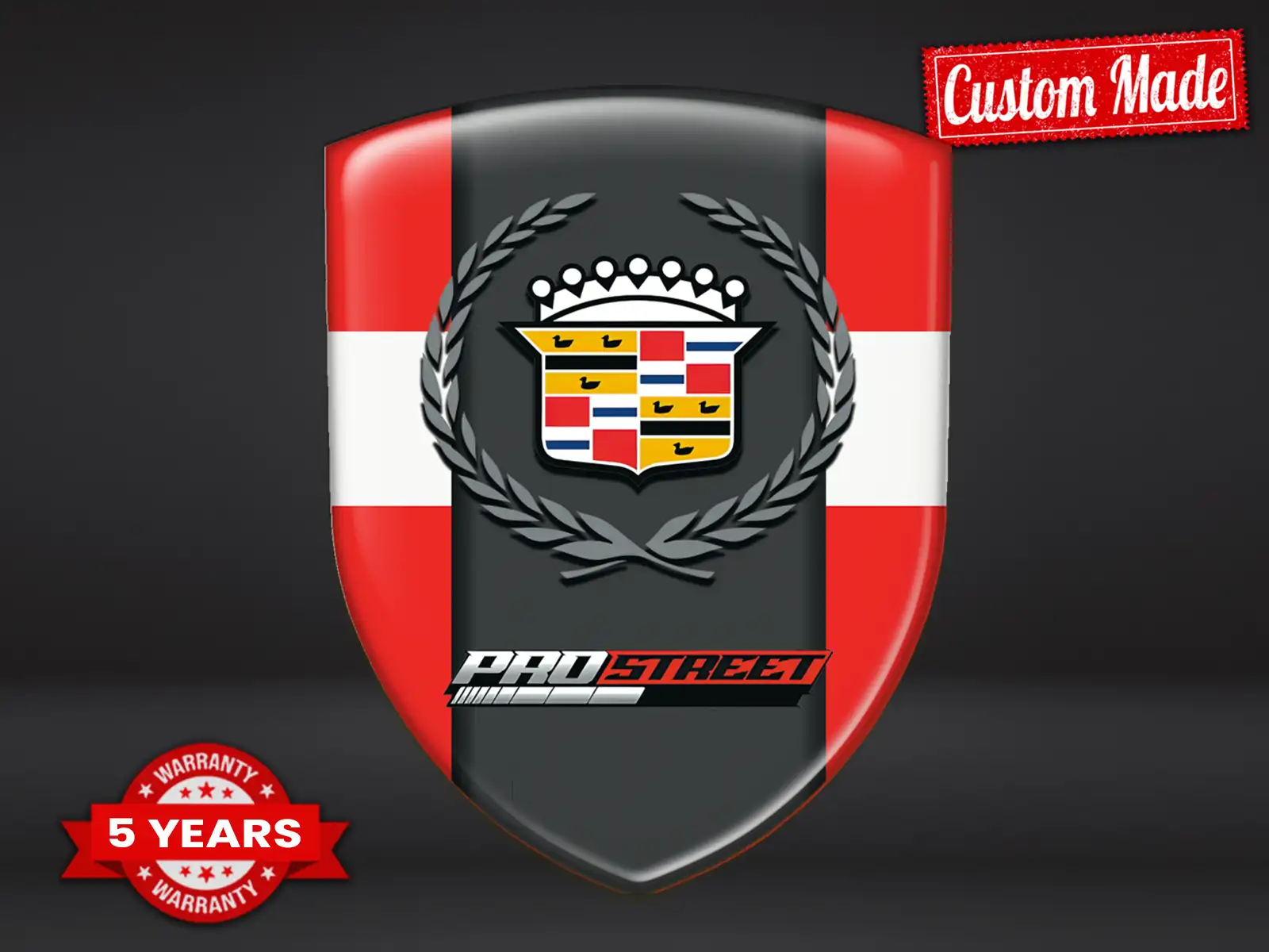 Cadillac Emblèmes Silicone Perso Limité Style Drift Bombé ST